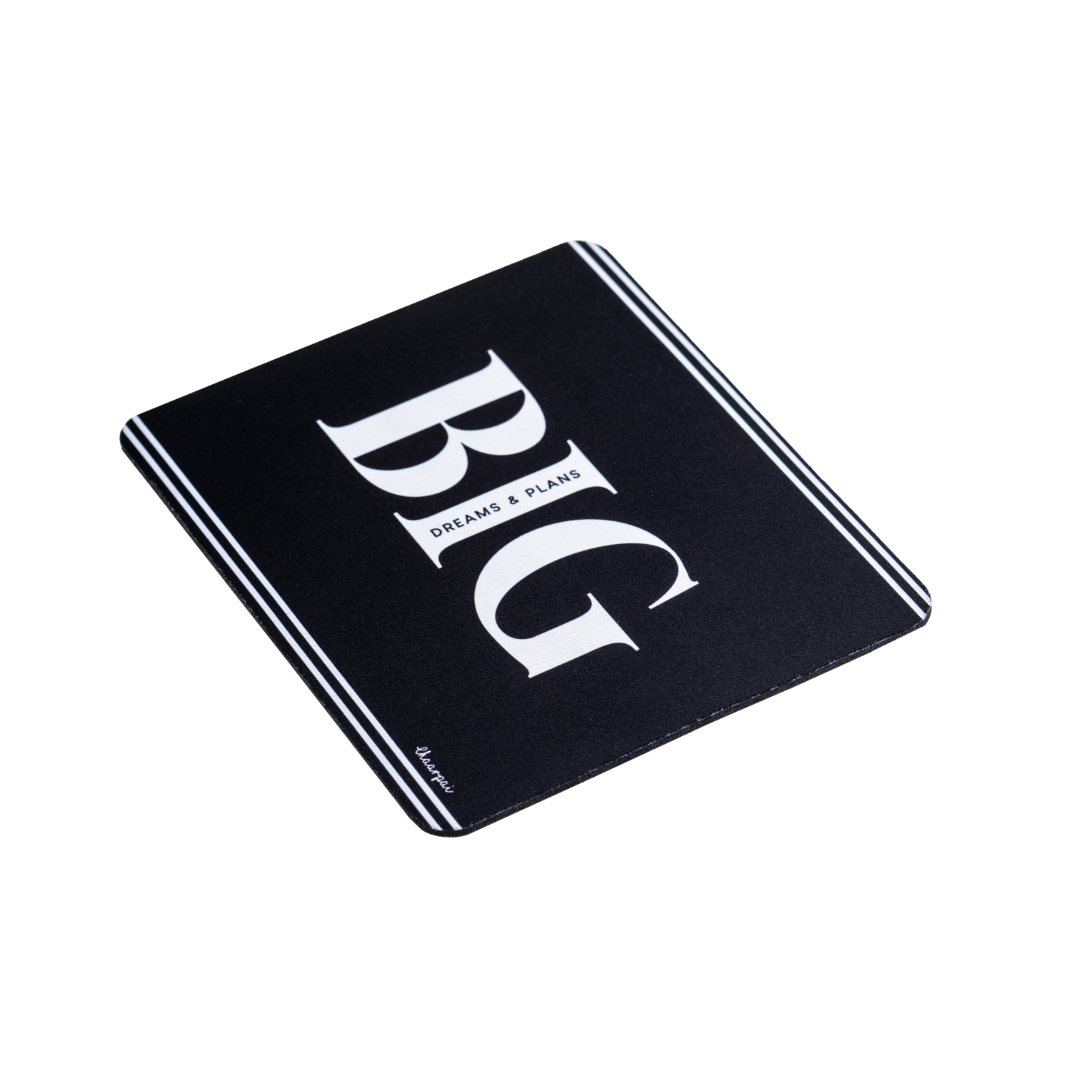 BIG DREAMS AND PLANS - BLACK - MOUSEPAD