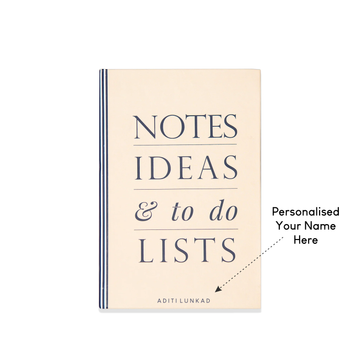 NOTES IDEAS & TO-DO-LISTS (CREAM) - Undated Daily Planner