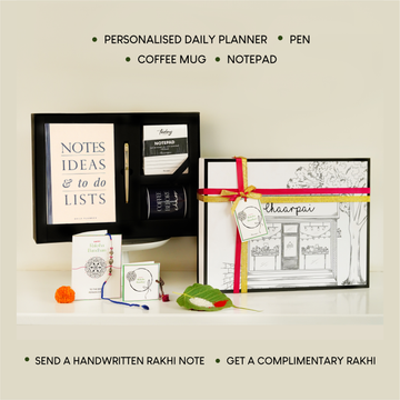 NOTES IDEAS TO-DO LISTS (CREAM)-  Rakhi Gift set