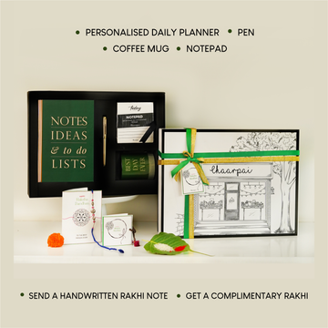 NOTES IDEAS TO-DO LISTS (GREEN)- Rakhi Gift set