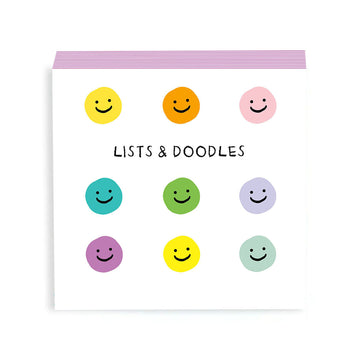 LISTS & DOODLES SMILE - JOTTER NOTEPAD