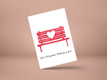 Just sitting here and thinking of you greeting card